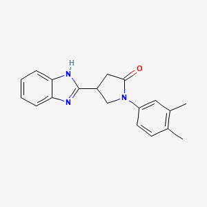 4-(1H-benzimidazol-2-yl)-1-(3,4-dimethylphenyl)pyrrolidin-2-one