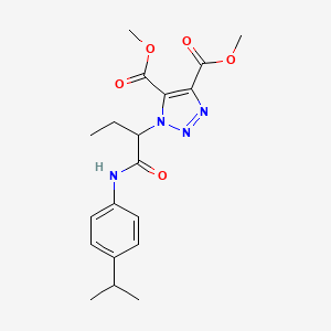 dimethyl 1-(1-oxo-1-{[4-(propan-2-yl)phenyl]amino}butan-2-yl)-1H-1,2,3-triazole-4,5-dicarboxylate