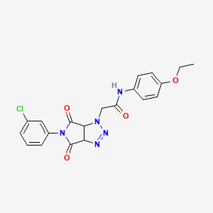 2-[5-(3-chlorophenyl)-4,6-dioxo-4,5,6,6a-tetrahydropyrrolo[3,4-d][1,2,3]triazol-1(3aH)-yl]-N-(4-ethoxyphenyl)acetamide