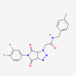 2-[5-(3,4-difluorophenyl)-4,6-dioxo-4,5,6,6a-tetrahydropyrrolo[3,4-d][1,2,3]triazol-1(3aH)-yl]-N-(4-methylbenzyl)acetamide