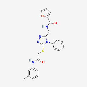 N-{[5-({[(3-Methylphenyl)carbamoyl]methyl}sulfanyl)-4-phenyl-4H-1,2,4-triazol-3-YL]methyl}furan-2-carboxamide