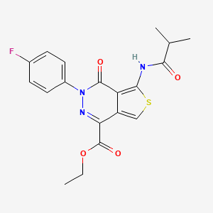 molecular formula C19H18FN3O4S B11426547 Ethyl 3-(4-fluorophenyl)-5-isobutyramido-4-oxo-3,4-dihydrothieno[3,4-d]pyridazine-1-carboxylate 