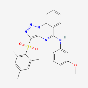 N-(3-methoxyphenyl)-3-[(2,4,6-trimethylphenyl)sulfonyl][1,2,3]triazolo[1,5-a]quinazolin-5-amine