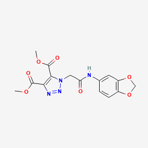 dimethyl 1-[2-(1,3-benzodioxol-5-ylamino)-2-oxoethyl]-1H-1,2,3-triazole-4,5-dicarboxylate