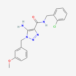 molecular formula C18H18ClN5O2 B11426629 5-amino-N-(2-chlorobenzyl)-1-(3-methoxybenzyl)-1H-1,2,3-triazole-4-carboxamide 