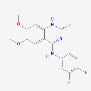 molecular formula C16H13F2N3O2S B11426639 4-[(3,4-Difluorophenyl)amino]-6,7-dimethoxy-1,2-dihydroquinazoline-2-thione 