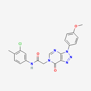 molecular formula C20H17ClN6O3 B11426668 N-(3-chloro-4-methylphenyl)-2-(3-(4-methoxyphenyl)-7-oxo-3H-[1,2,3]triazolo[4,5-d]pyrimidin-6(7H)-yl)acetamide 