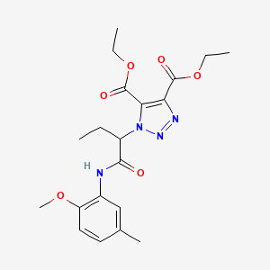 diethyl 1-(1-{[(2-methoxy-5-methylphenyl)amino]carbonyl}propyl)-1H-1,2,3-triazole-4,5-dicarboxylate