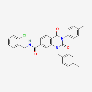 N-(2-chlorobenzyl)-1-(4-methylbenzyl)-3-(4-methylphenyl)-2,4-dioxo-1,2,3,4-tetrahydroquinazoline-7-carboxamide