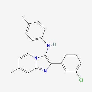 2-(3-chlorophenyl)-7-methyl-N-(4-methylphenyl)imidazo[1,2-a]pyridin-3-amine