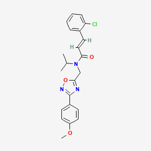 (2E)-3-(2-chlorophenyl)-N-{[3-(4-methoxyphenyl)-1,2,4-oxadiazol-5-yl]methyl}-N-(propan-2-yl)prop-2-enamide