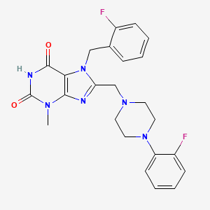 7-(2-fluorobenzyl)-8-{[4-(2-fluorophenyl)piperazin-1-yl]methyl}-3-methyl-3,7-dihydro-1H-purine-2,6-dione