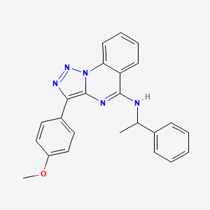 [1,2,3]Triazolo[1,5-a]quinazolin-5-amine, 3-(4-methoxyphenyl)-N-(1-phenylethyl)-