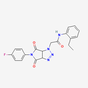 N-(2-ethylphenyl)-2-[5-(4-fluorophenyl)-4,6-dioxo-4,5,6,6a-tetrahydropyrrolo[3,4-d][1,2,3]triazol-1(3aH)-yl]acetamide