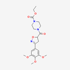 Ethyl 4-{[3-(3,4,5-trimethoxyphenyl)-4,5-dihydro-1,2-oxazol-5-yl]carbonyl}piperazine-1-carboxylate