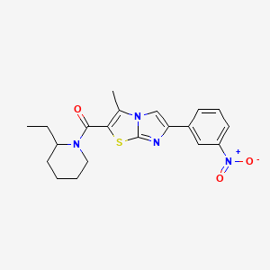 (2-Ethylpiperidin-1-yl)(3-methyl-6-(3-nitrophenyl)imidazo[2,1-b]thiazol-2-yl)methanone