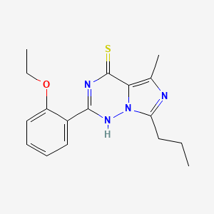 B1142692 2-(2-Ethoxyphenyl)-5-methyl-7-propylimidazo[5,1-f][1,2,4]triazine-4(1H)-thione CAS No. 912576-44-4