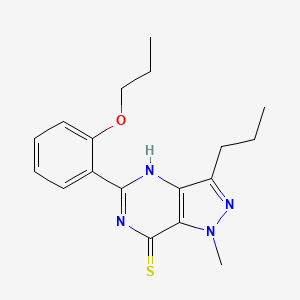 B1142694 1-Methyl-5-(2-propoxyphenyl)-3-propyl-1,6-dihydro-7H-pyrazolo[4,3-d]pyrimidine-7-thione CAS No. 479074-08-3
