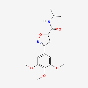 N-(propan-2-yl)-3-(3,4,5-trimethoxyphenyl)-4,5-dihydro-1,2-oxazole-5-carboxamide