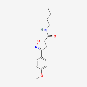 molecular formula C15H20N2O3 B11426960 N-butyl-3-(4-methoxyphenyl)-4,5-dihydro-1,2-oxazole-5-carboxamide 