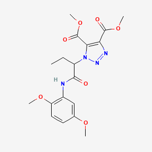 dimethyl 1-{1-[(2,5-dimethoxyphenyl)amino]-1-oxobutan-2-yl}-1H-1,2,3-triazole-4,5-dicarboxylate