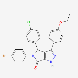 molecular formula C25H19BrClN3O2 B11426975 5-(4-bromophenyl)-4-(4-chlorophenyl)-3-(4-ethoxyphenyl)-4,5-dihydropyrrolo[3,4-c]pyrazol-6(1H)-one 