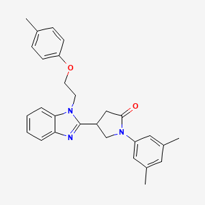 1-(3,5-dimethylphenyl)-4-{1-[2-(4-methylphenoxy)ethyl]-1H-benzimidazol-2-yl}pyrrolidin-2-one