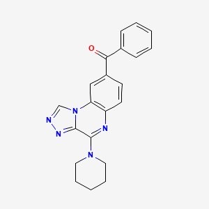 molecular formula C21H19N5O B11427002 Phenyl[4-(1-piperidinyl)[1,2,4]triazolo[4,3-a]quinoxalin-8-yl]methanone 