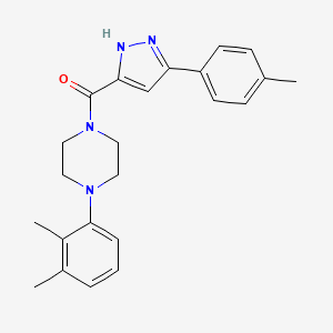 1-(2,3-Dimethylphenyl)-4-[3-(4-methylphenyl)-1H-pyrazole-5-carbonyl]piperazine