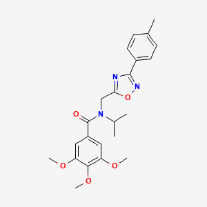 3,4,5-trimethoxy-N-{[3-(4-methylphenyl)-1,2,4-oxadiazol-5-yl]methyl}-N-(propan-2-yl)benzamide