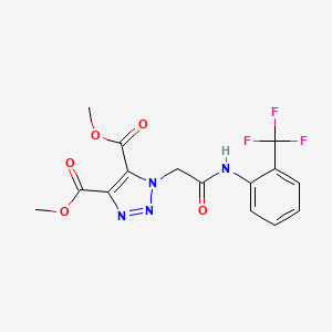 dimethyl 1-(2-oxo-2-{[2-(trifluoromethyl)phenyl]amino}ethyl)-1H-1,2,3-triazole-4,5-dicarboxylate