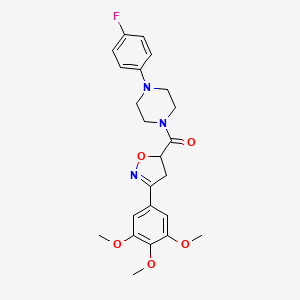 [4-(4-Fluorophenyl)piperazin-1-yl][3-(3,4,5-trimethoxyphenyl)-4,5-dihydro-1,2-oxazol-5-yl]methanone