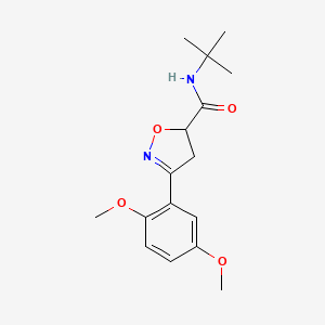 N-tert-butyl-3-(2,5-dimethoxyphenyl)-4,5-dihydro-1,2-oxazole-5-carboxamide