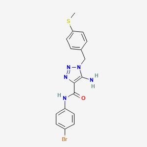 5-amino-N-(4-bromophenyl)-1-{[4-(methylsulfanyl)phenyl]methyl}-1H-1,2,3-triazole-4-carboxamide