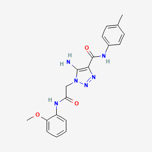 molecular formula C19H20N6O3 B11427091 5-amino-1-{[(2-methoxyphenyl)carbamoyl]methyl}-N-(4-methylphenyl)-1H-1,2,3-triazole-4-carboxamide 