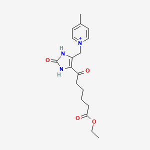 1-{[5-(6-ethoxy-6-oxohexanoyl)-2-oxo-2,3-dihydro-1H-imidazol-4-yl]methyl}-4-methylpyridinium