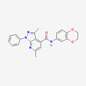 N-(2,3-dihydro-1,4-benzodioxin-6-yl)-3,6-dimethyl-1-phenyl-1H-pyrazolo[3,4-b]pyridine-4-carboxamide