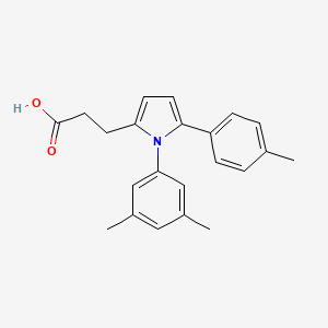 molecular formula C22H23NO2 B11427141 3-[1-(3,5-dimethylphenyl)-5-(4-methylphenyl)-1H-pyrrol-2-yl]propanoic acid 