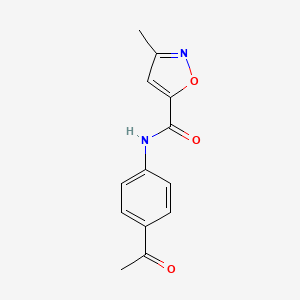 N-(4-acetylphenyl)-3-methyl-1,2-oxazole-5-carboxamide