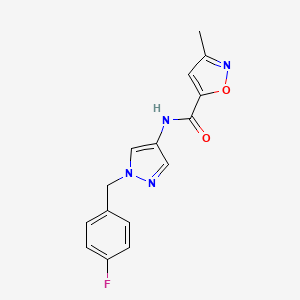 N-[1-(4-fluorobenzyl)-1H-pyrazol-4-yl]-3-methyl-1,2-oxazole-5-carboxamide