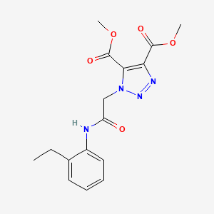 molecular formula C16H18N4O5 B11427196 dimethyl 1-{2-[(2-ethylphenyl)amino]-2-oxoethyl}-1H-1,2,3-triazole-4,5-dicarboxylate 