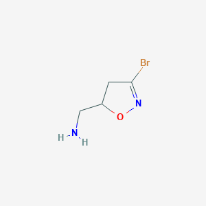 B1142720 (3-Bromo-4,5-dihydroisoxazol-5-yl)methanamine CAS No. 115328-79-5