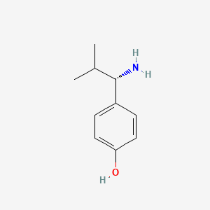 B1142727 4-[(1S)-1-amino-2-methylpropyl]phenol CAS No. 1213469-19-2