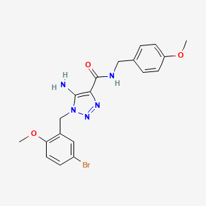 5-amino-1-(5-bromo-2-methoxybenzyl)-N-(4-methoxybenzyl)-1H-1,2,3-triazole-4-carboxamide