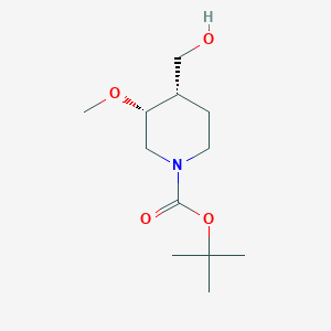 B1142728 tert-Butyl cis-4-(hydroxymethyl)-3-methoxypiperidine-1-carboxylate CAS No. 195628-22-9
