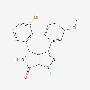 molecular formula C18H14BrN3O2 B11427281 4-(3-bromophenyl)-3-(3-methoxyphenyl)-4,5-dihydropyrrolo[3,4-c]pyrazol-6(1H)-one 