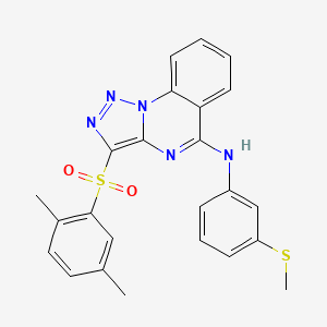 3-[(2,5-dimethylphenyl)sulfonyl]-N-[3-(methylsulfanyl)phenyl][1,2,3]triazolo[1,5-a]quinazolin-5-amine