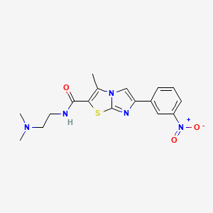 N-[2-(dimethylamino)ethyl]-3-methyl-6-(3-nitrophenyl)imidazo[2,1-b][1,3]thiazole-2-carboxamide