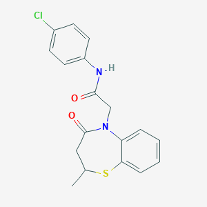 N-(4-chlorophenyl)-2-(2-methyl-4-oxo-3,4-dihydrobenzo[b][1,4]thiazepin-5(2H)-yl)acetamide