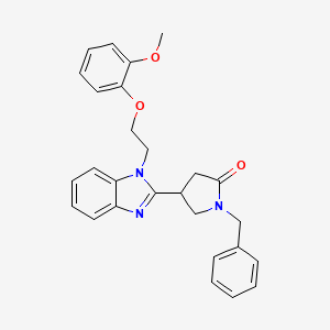 1-benzyl-4-{1-[2-(2-methoxyphenoxy)ethyl]-1H-benzimidazol-2-yl}pyrrolidin-2-one